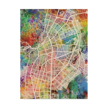 Michael Tompsett 'Cali Colombia City Map' Canvas Art,35x47